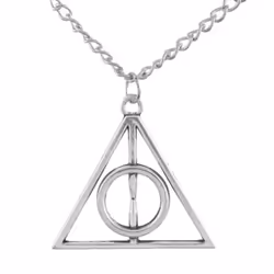 Necklace Hollow Triangle Pendant Exquisite Accessories Vintage Sweater Chain - silver