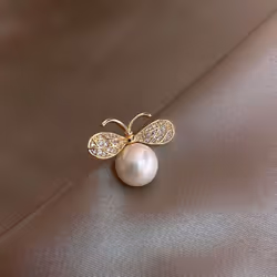 Women Fashion Rhinestone Metal Lapel Pins Small Brooch Pin Flower Animal Bow Brooches - Q