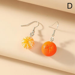 1pair Fruit Leaves Shape Acrylic Women Earrings Jewelry Gift Dangle Earrings Women Accessories - D