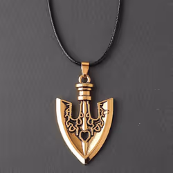 Jojos Bizarre Adventure Necklace Kujo Jotaro Arrow Metal Pendant Chain - 45cm