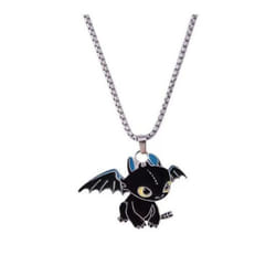 Cartoon Black White Dragon Necklace Hip Hop Style Couple Lovely Necklace Fashion Jewelry Accessories - black