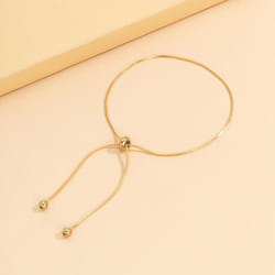 Adjustable Chain Anklet Bracelet For Women Vintage Fashion Simple Thin Chain Anklet Female Foot Beach Jewelry Gift - gold