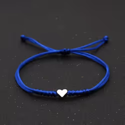 Love Heart Charm Bracelet Women Men Lovers&apos; Wish Good Lucky Red String Braided Adjustable Couple Bracelets Friendship Jewelry - pink