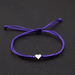 Love Heart Charm Bracelet Women Men Lovers&apos; Wish Good Lucky Red String Braided Adjustable Couple Bracelets Friendship Jewelry - pink