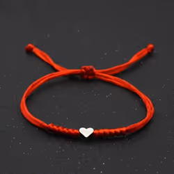 Love Heart Charm Bracelet Women Men Lovers&apos; Wish Good Lucky Red String Braided Adjustable Couple Bracelets Friendship Je ...