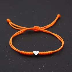 Love Heart Charm Bracelet Women Men Lovers' Wish Good Lucky Red String Braided Adjustable Couple Bracelets Friendship Je ...