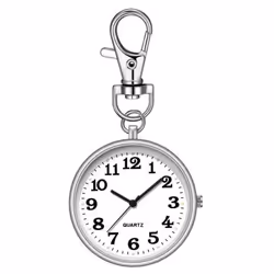 &quot;children&apos;s Digital Pocket Watch For Exams - Large Keychain, Clear Display, Quartz Movement&quot; - silver, keychai ...