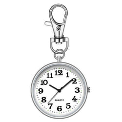 &quot;children&apos;s Digital Pocket Watch For Exams - Large Keychain, Clear Display, Quartz Movement&quot; - silver, keychain, large digital