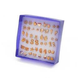 24pairs/set Plating Earring Stud Set Silver Gold Color Earring Set For Women Child With Box Earrings Jewelry - gold