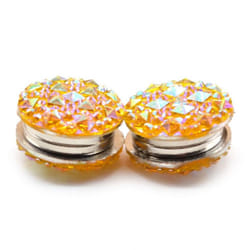 1 Pair Round Magnetic Women&apos;s Brooch Clasp Scarf Abaya Pin - yellow