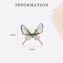 Explosion-proof Butterfly Brooch Insect Corsage Women&apos;s Accessory Acrylic Transparent Wings High-grade Clothing Pin - purple