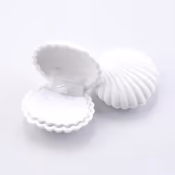 Shell Shape Velvet Jewelry Box Wedding Engagement Ring Box for Earrings Necklace Bracelet Display Gift Box Holder Storage - Pink