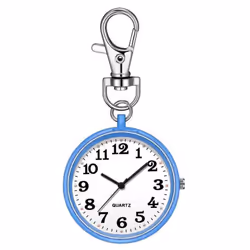"children's Digital Pocket Watch For Exams - Large Keychain, Clear Display, Quartz Movement" - sky blue, keych ...