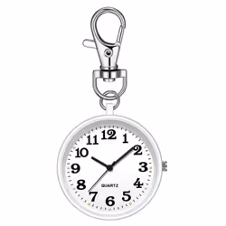 &quot;children&apos;s Digital Pocket Watch For Exams - Large Keychain, Clear Display, Quartz Movement&quot; - white, keychain ...