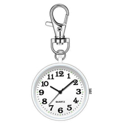&quot;children&apos;s Digital Pocket Watch For Exams - Large Keychain, Clear Display, Quartz Movement&quot; - white, keychain, large digital