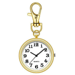 &quot;children&apos;s Digital Pocket Watch For Exams - Large Keychain, Clear Display, Quartz Movement&quot; - gold, keychain, large digital