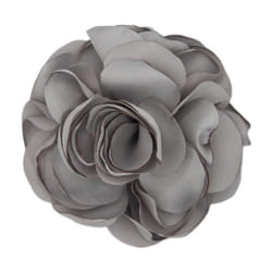 1pc Art Flower Brooch Fabric Corsage Gift Cloth Lapel Pin Handmade Elegant Jewelry Wome - gray