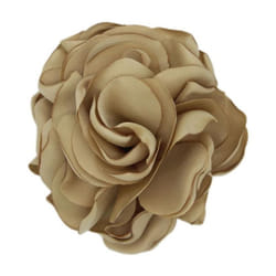 1pc Art Flower Brooch Fabric Corsage Gift Cloth Lapel Pin Handmade Elegant Jewelry Wome - khaki