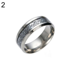 Stylish Men Titanium Steel Smooth Surface Wedding Band Finger Ring Jewelry Gift - silver, US 5