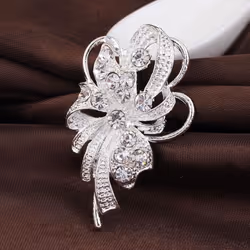 Women Rhinestone Brooch Vintage Wedding Bridal Pin Jewelry