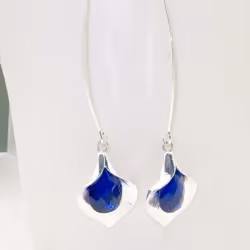 Elegant Hook Dangle Drop Earrings Blue Teardrop Birthstone Jewelry Engagement Wedding Women Earrings