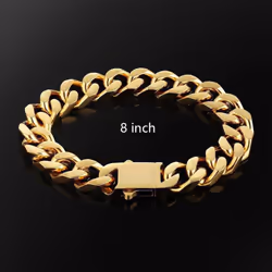 6mm Gold Bracelet Necklace 8/18/20/24 Inch Hip Hop Necklace Bracelet Set For Women Man Fashion Wedding Party Jewelry - gold, ...