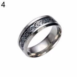 Stylish Men Titanium Steel Smooth Surface Wedding Band Finger Ring Jewelry Gift - black,silver, US 13