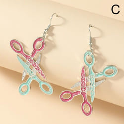 1pair Fruit Leaves Shape Acrylic Women Earrings Jewelry Gift Dangle Earrings Women Accessories - C