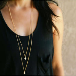 1 Pc Women Fashion Tassel Multi-layer Necklace Long Necklace Adjustable Necklace Jewelry Gifts - gold