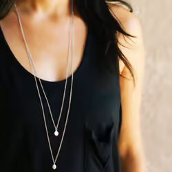 1 Pc Women Fashion Tassel Multi-layer Necklace Long Necklace Adjustable Necklace Jewelry Gifts - silver