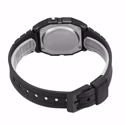 Men Stainless Steel Band Lcd Digital Wrist Black Watch Sport Square Quartz Watches