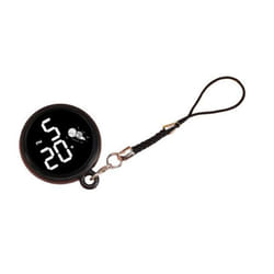 Student Pendant Watch Waterproof Led Digital Electronic Time Display Mirror Keychain With Hanging Rope Watch - black