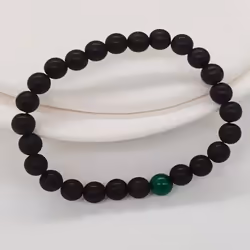 Malachite Bracelets Women Men Natural Stone Beads Bracelet Round Diabetes Relief Bracelet Lucky Jewelry Gift - frosted stone