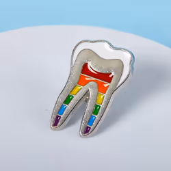 Dental Gift Badge Metal Tooth Type Shape Molar Brooch Badge Pin Adornment