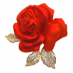 Temperament Red Rose Brooch High-end Suit Accessories Pins Design Brooches