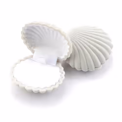 Shell Shape Velvet Jewelry Box Wedding Engagement Ring Box for Earrings Necklace Bracelet Display Gift Box Holder Storage - G ...