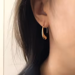 Anenjery Pearl Water Drop Earrings For Women Fashion Personality Simple Design Earrings Pendientes Gifts - silver