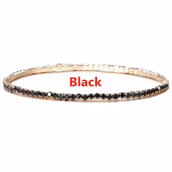 1pc Bohemian Handmade Women Bracelet Vintage Ethnic Colorful Beads Elastic Bracelet Jewelry Gift - black