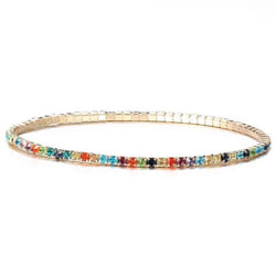 1pc Bohemian Handmade Women Bracelet Vintage Ethnic Colorful Beads Elastic Bracelet Jewelry Gift - multicolor