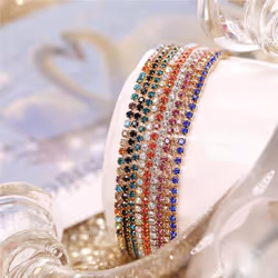 1pc Bohemian Handmade Women Bracelet Vintage Ethnic Colorful Beads Elastic Bracelet Jewelry Gift - green
