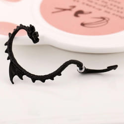 1pcs The New Earrings Women Men Punk Ear Cuff Dragon Earrings Jewelry - black
