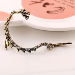 1pcs The New Earrings Women Men Punk Ear Cuff Dragon Earrings Jewelry - black