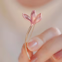 Exquisite Pink Lotus Flower Brooch Pins Women Girls Metal Plant Enamel Label Hat Cap Pins Suit Coat Japanese Fashion Accessor ...
