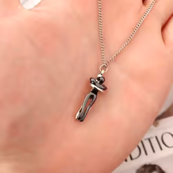 Hip Hop Embrace Couple Pendant Necklace Adjustable Length Him Her Hugging Pendant Necklace Anniversary Jewelry Valentine Day Gift - rose gold