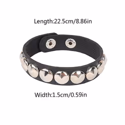 Fashion Pu Leather Bracelet Adjustable Men Women Leather Wristband Punk Style Cool Street Leather Bracelet Jewelri Gift - P