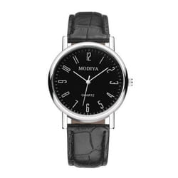 Men Watches Chronograph Casual Analog Quartz Watch Quartz Movement Watch Belt Strap Wristwatch Gift For Boyfriend Father - black, A