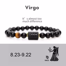 Men Women 12 Constellation Bracelet Elastic Bracelet Hand Woven Adjustable Natural Tiger Eye Obsidian Bracelet Party Gift Jew ...