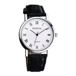 Men Watches Chronograph Casual Analog Quartz Watch Quartz Movement Watch Belt Strap Wristwatch Gift For Boyfriend Father - black white, B