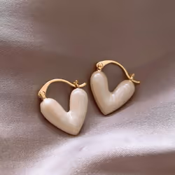 New Trendy Heart Stud Earrings For Women Korean Elegant Light Luxury Love Dangle Earring Fashion Simple Drop Jewelry Girls Gift - pink