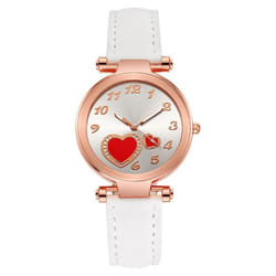 Women&apos;s Watch Fashion Women&apos;s Watch, Lovely Children And Girls, Hands And Numbers, Leisure Quartz Watch Accessories - white